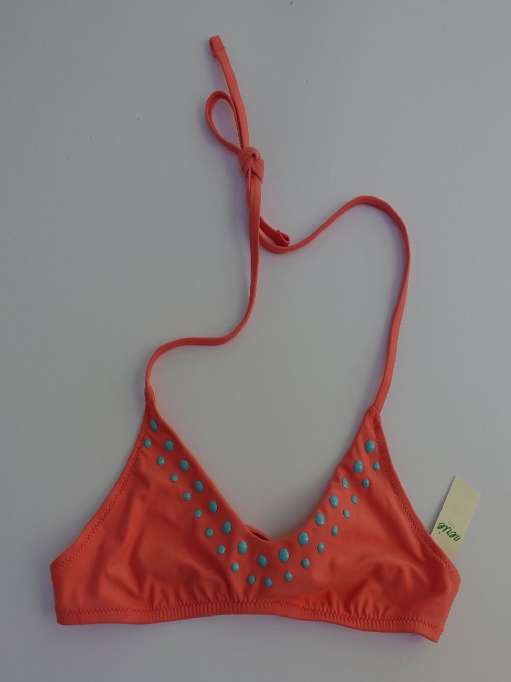 Women's Aerie Studded Bikini top in pink size S NEW $36 beach swimwear